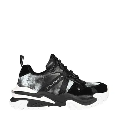 Versace Jeans Logo Sneakers In Black