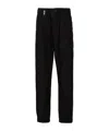 Versace Jeans Logo-strap Tapered-leg Trousers In Black