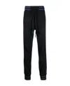 Versace Jeans Logo-stripe Track Pants In Black