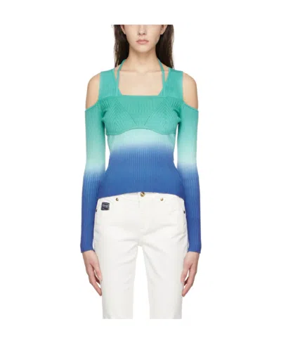 Versace Jeans Logo Sweater In Multicolor
