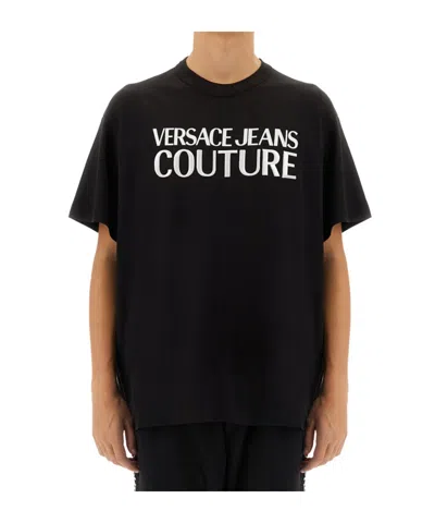 Versace Jeans Logo T-shirt In Black