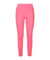 Versace Jeans Logo-tape Cropped Leggings In Pink