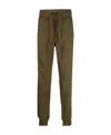 Versace Jeans Logo-tape Detail Cotton Track Pants In Green