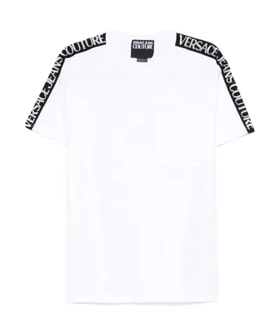 Versace Jeans Logo-tape Detailing T-shirt In White