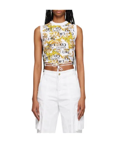 Versace Jeans Logo Vest In White