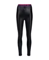 Versace Jeans Logo-waistband Leggings In Black
