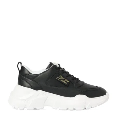 Versace Jeans Logo-detail Chunky Trainers In Black