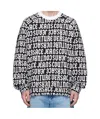 Shop Versace Jeans Logomania Pullover In Black