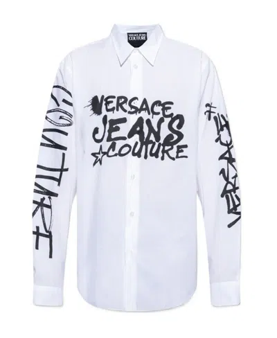 Versace Jeans Logo-print Cotton T-shirt In White