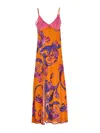 Versace Jeans Spaghetti Strap Dress In Multi