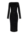 Versace Jeans Long Sleeve Dress In Black
