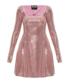Versace Jeans Long Sleeve Dress In Pink