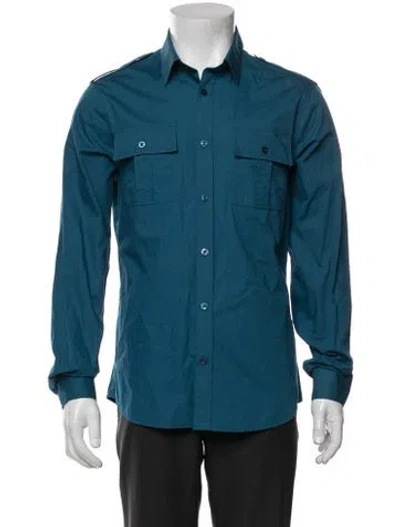Pre-owned Versace Jeans Long Sleeve Jersey In Blue