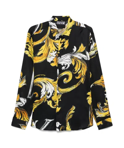 Versace Jeans Long Sleeve Shirt In Black
