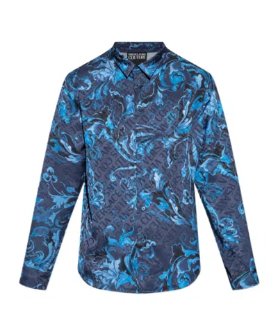 Versace Jeans Long Sleeve Shirt In Blue