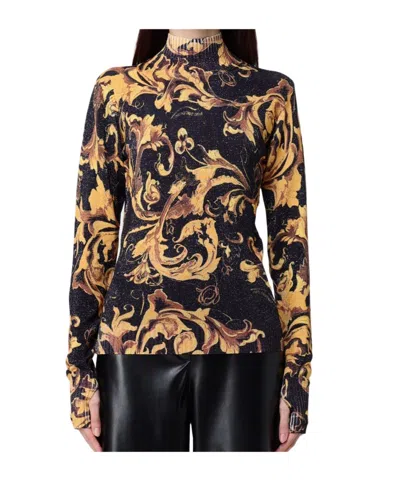 Versace Jeans Long Sleeve Sweater In Multi