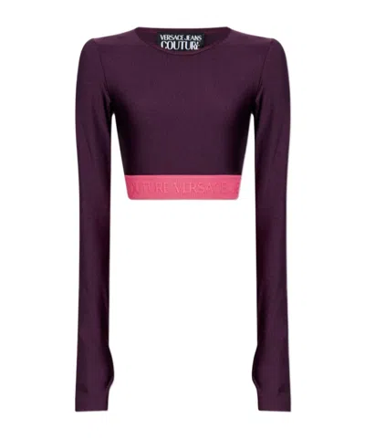 Versace Jeans Long Sleeve T-shirt In Purple