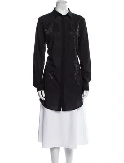 Pre-owned Versace Jeans Long Sleeve Tunic In Black