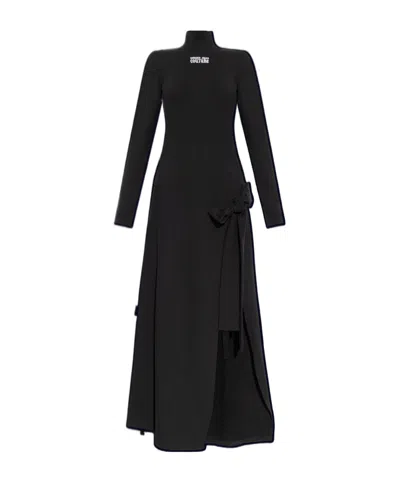 Versace Jeans Long-sleeved Dress In Black