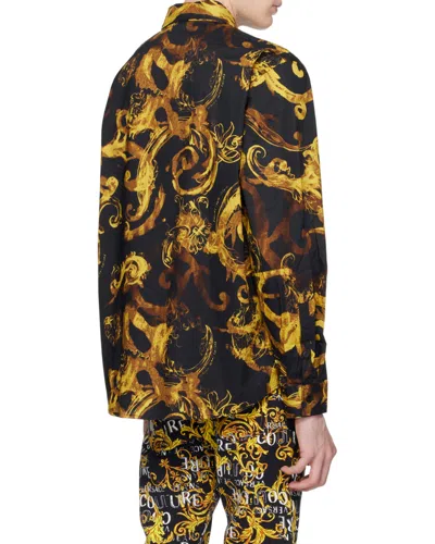 Versace Jeans Long-sleeved Shirt In Black