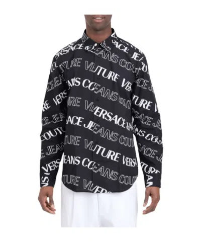 Versace Jeans Long-sleeved Shirt In Black