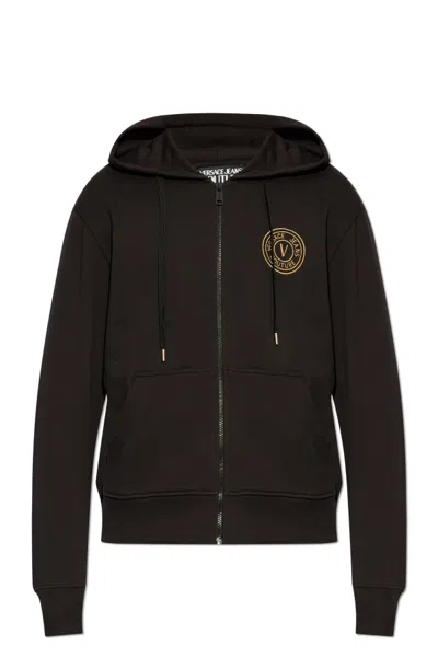 Versace Jeans Long-sleeved Sweater In Black