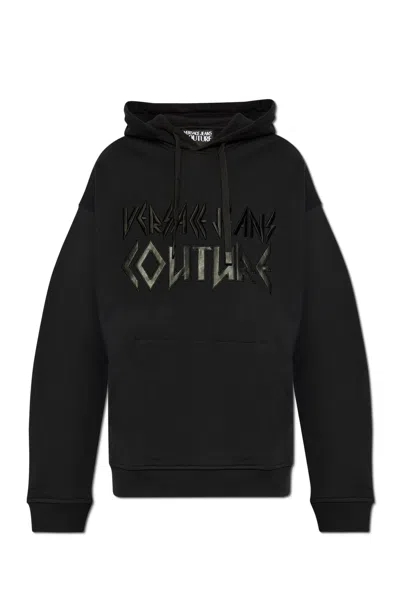 Versace Jeans Long-sleeved Sweater In Black