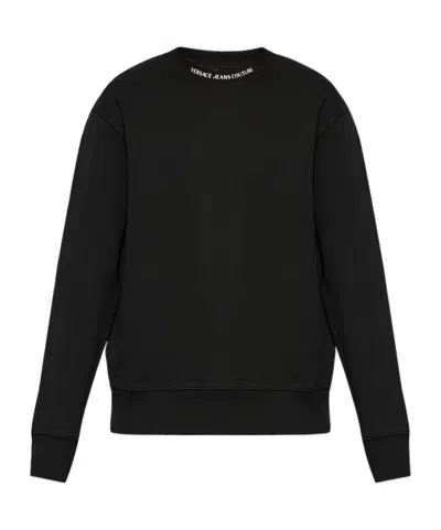 Versace Jeans Long-sleeved Sweater In Black