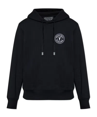 Versace Jeans Long-sleeved Sweater In Black
