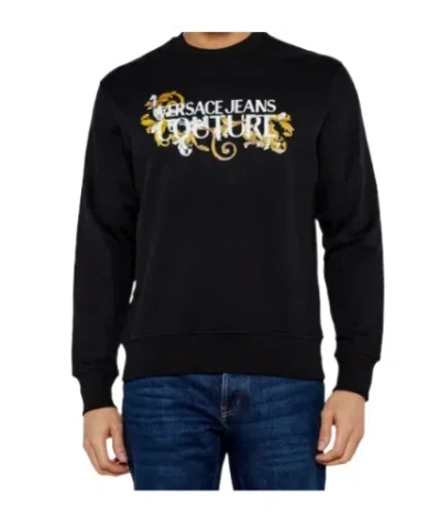 Versace Jeans Long-sleeved Sweater In Black