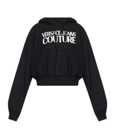 Versace Jeans Long-sleeved Sweater In Black