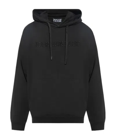 Versace Jeans Long-sleeved Sweater In Black