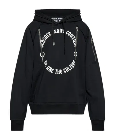 Versace Jeans Long-sleeved Sweater In Black