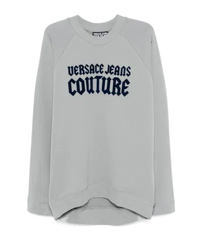 Versace Jeans Long-sleeved Sweater In Gray