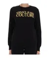Versace Jeans Long-sleeved Sweatshirt In Black
