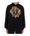 Versace Jeans Long-sleeved Sweatshirt In Black