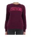Versace Jeans Long-sleeved Sweatshirt In Burgundy