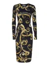 Versace Jeans Longuette Dress Baroque In Negro
