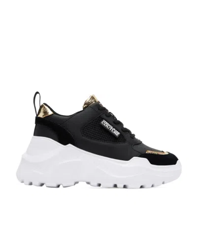 Versace Jeans Low-cut Casual Sneakers In Black