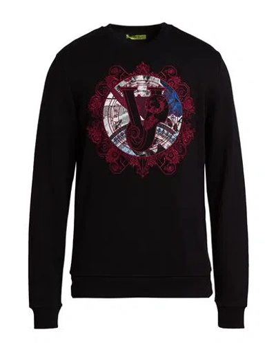 Versace Jeans Man Sweatshirt Black Size M Cotton