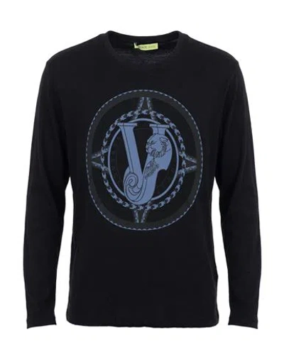 Versace Jeans Man T-shirt Black Size Xl Cotton