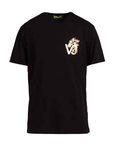 Versace Jeans Man T-shirt Black Size Xxl Cotton