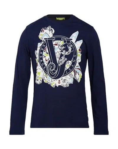 Versace Jeans Man T-shirt Navy Size L Cotton