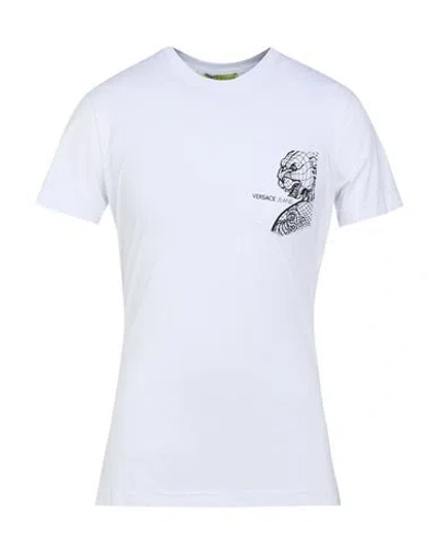 Versace Jeans Man T-shirt White Size M Cotton