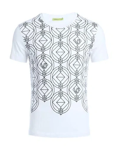 Versace Jeans Man T-shirt White Size M Cotton, Elastane