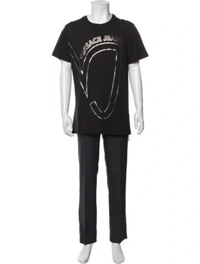 Pre-owned Versace Jeans Medusa Insignia Crew Neck T-shirt In Blue