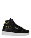 Versace Jeans Meyssa Baroque High-top Sneakers In Black