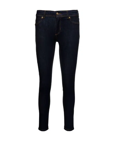 Versace Jeans Mid-rise Skinny Jeans In Black