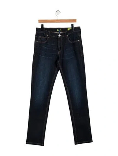 Pre-owned Versace Jeans Mid-rise Straight Leg Jeans W/ Tags In Blue