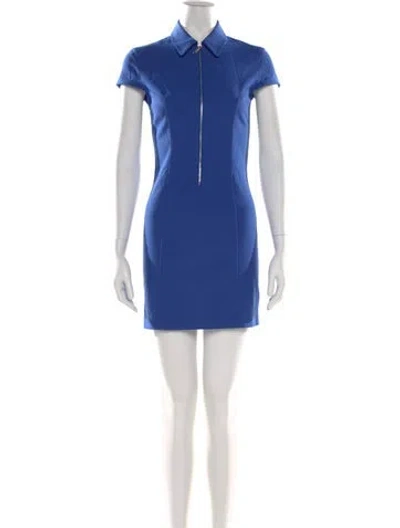 Pre-owned Versace Jeans Mini Dress In Blue